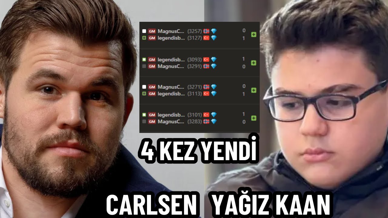 Carlsen ile Yağız TAM 12 MAÇ YAPTILAR! (Bir MAÇIN ÖZETİ) Magnus Carlsen vs. Yağız Kaan Erdoğmuş