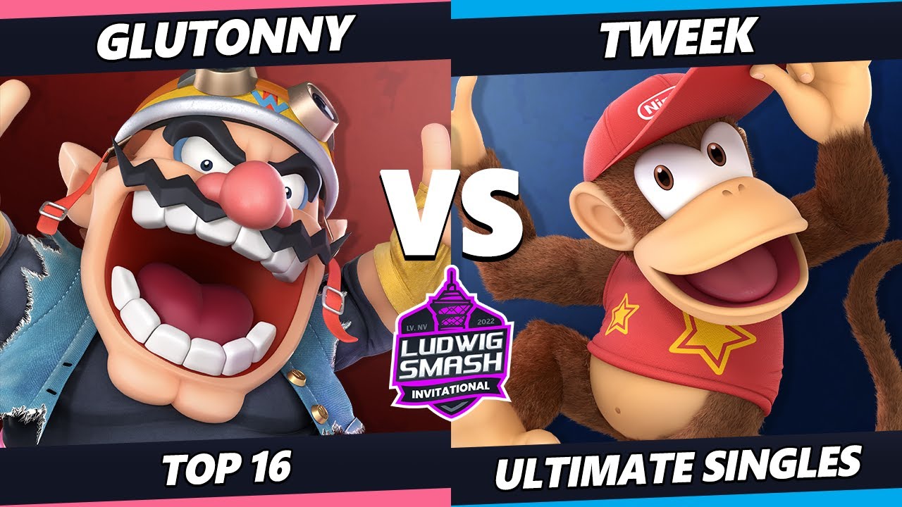 Ludwig Invitational - Glutonny (Wario) Vs. Tweek (Diddy Kong) SSBU Ultimate Tournament