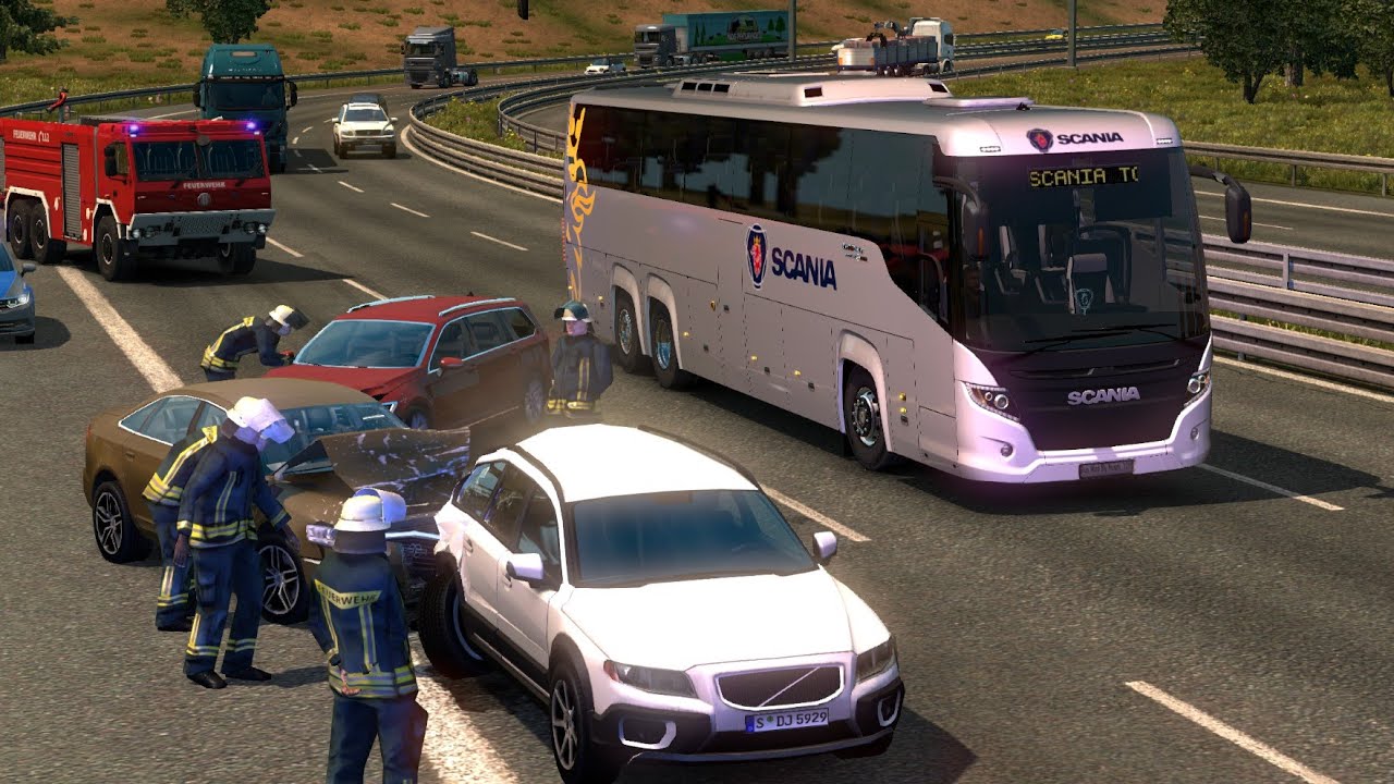 Scania Touring | Silent driving | Bus simulator Ft.ETS2(Euro truck simulator 2)