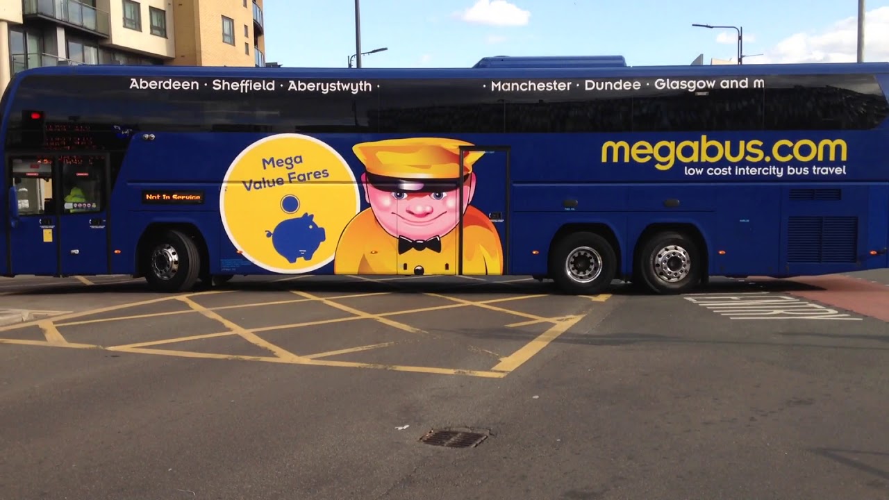 Stagecoach Megabus 54279 Leaving Leeds city bus station