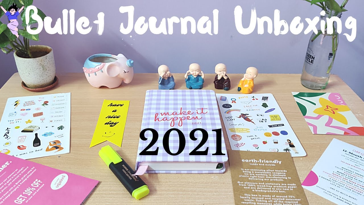 2021 Planner Journal with me Unboxing - Bullet Journal ideas for Beginners | Planner 2021 Goals