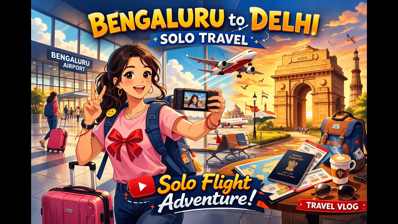 I Took My First Solo Flight 😳✈️ | Bengaluru to Delhi ✈️  | Solo Travel VLOG ❤️