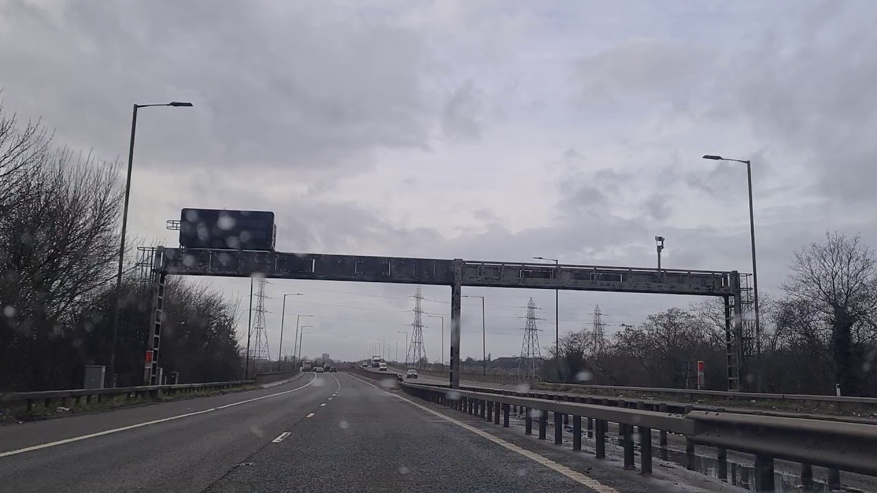 England Driving on Motorways A38(M), M6 and M5 West Midlands Commute