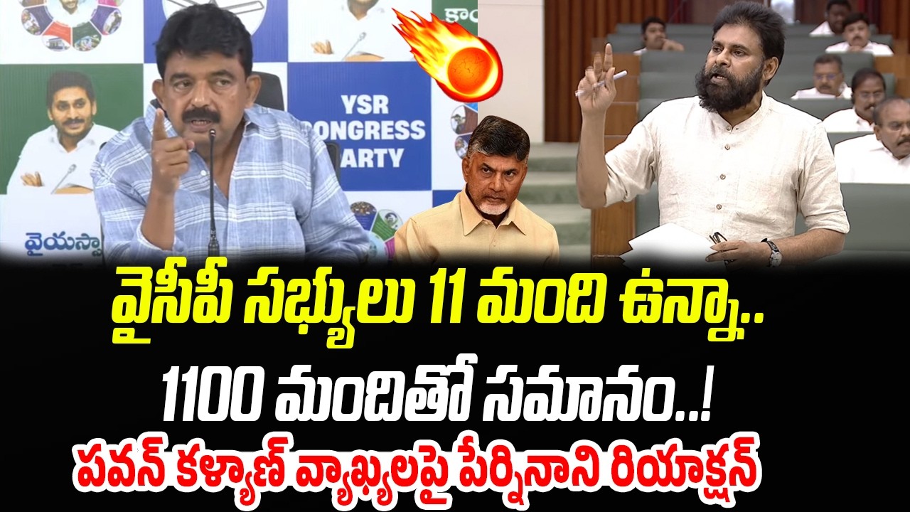11 మంది ఉన్నా.. 1100 మందితో సమానం | Perni Nani Reaction On Pawan Kalyan Comments | Praja Chaithanyam