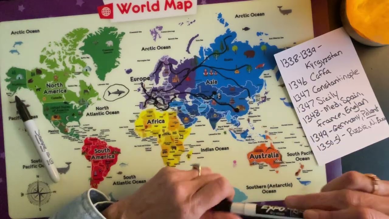 Let&rsquo;s Discuss The Black Death with a Map too! ~ Non Expert Relaxing ASMR