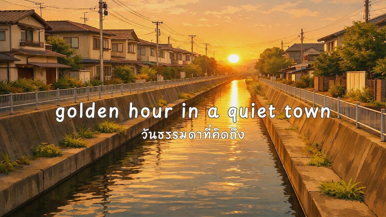 Golden Hour in a Quiet Town | Cozy Lofi & Gentle Memories