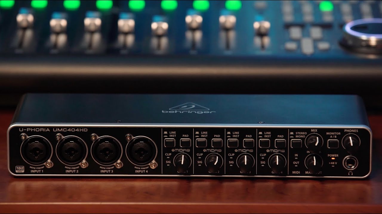 U-PHORIA UMC404HD Audio Interface Overview