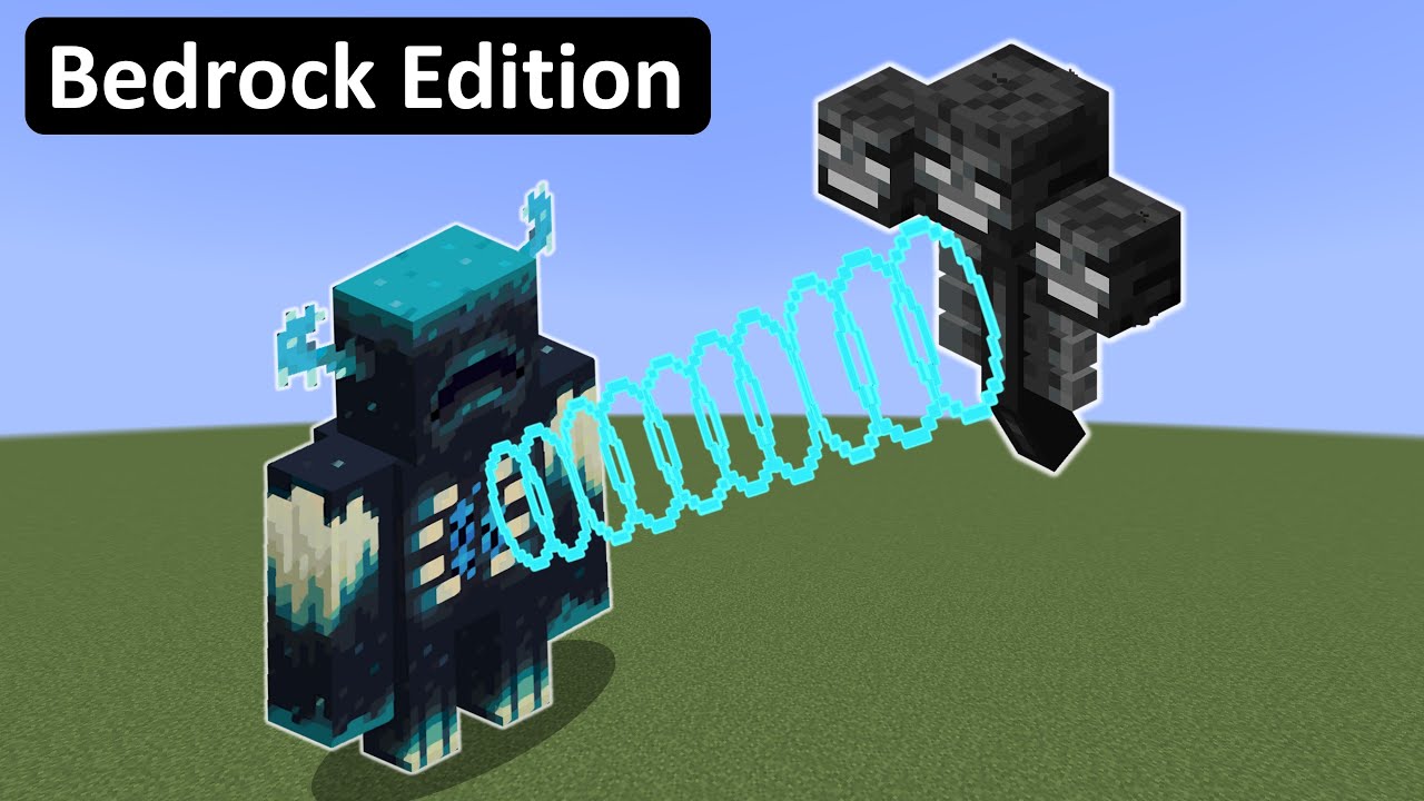 Minecraft warden vs bedrock wither - Warden sonic boom vs wither - Normal & Hard difficulty