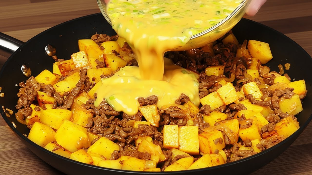 Das beste Rezept mit Kartoffeln, Hack und Ei! Schnelles und einfaches Rezept!