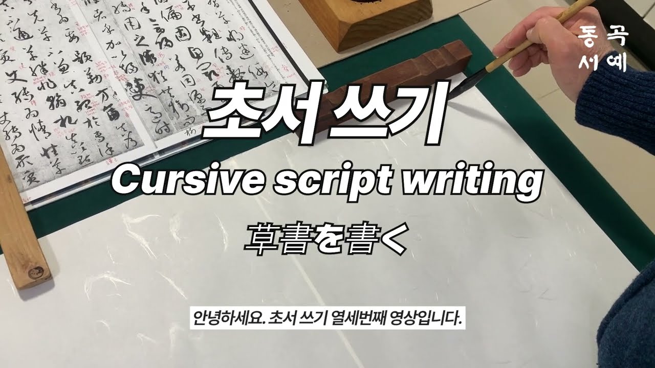 초서 쓰기 13 Cursive script writing 草書を書く손과정 서보