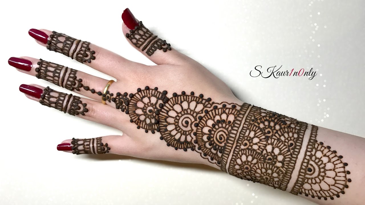 Henna Art #4 | Beautiful Circular Mehendi Design with Pearl Effect Dots | By SKaur1n0nly