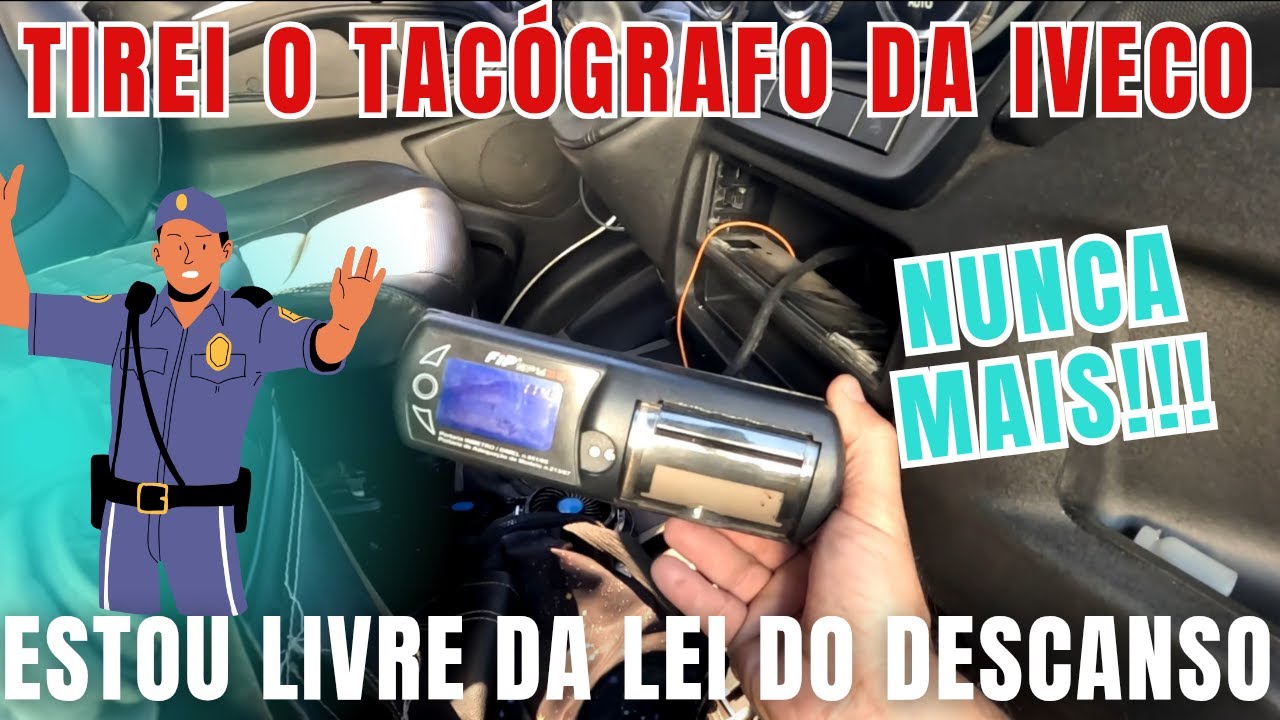 Lei do Descanso!!! Estou Livre!!! Tirei o Tacógrafo da Iveco Daily em Definitivo!!! Nunca Mais!!!