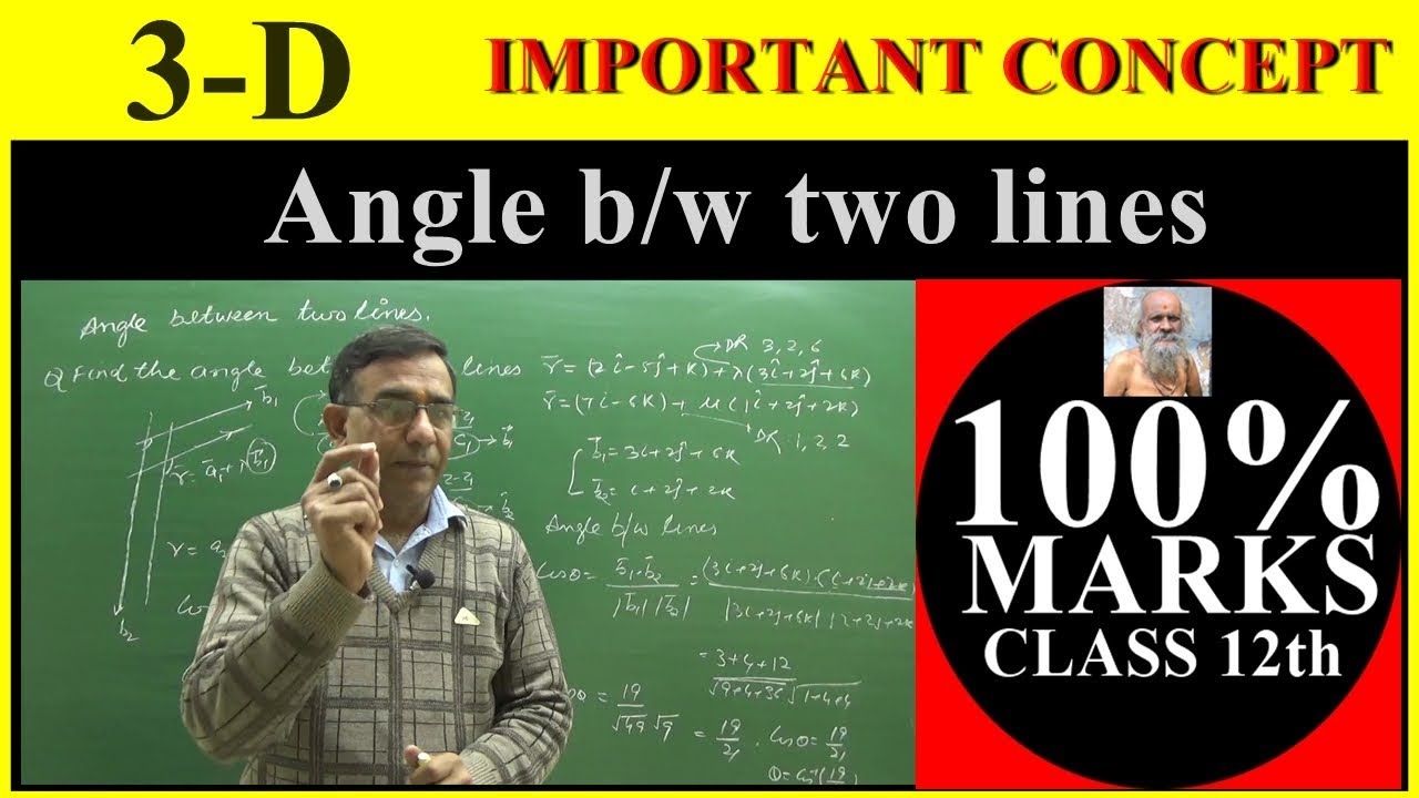 Class 12 Maths 3D Geometry  Angle between two lines