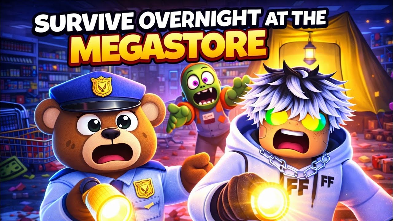 Roblox survive overnight in the mega store