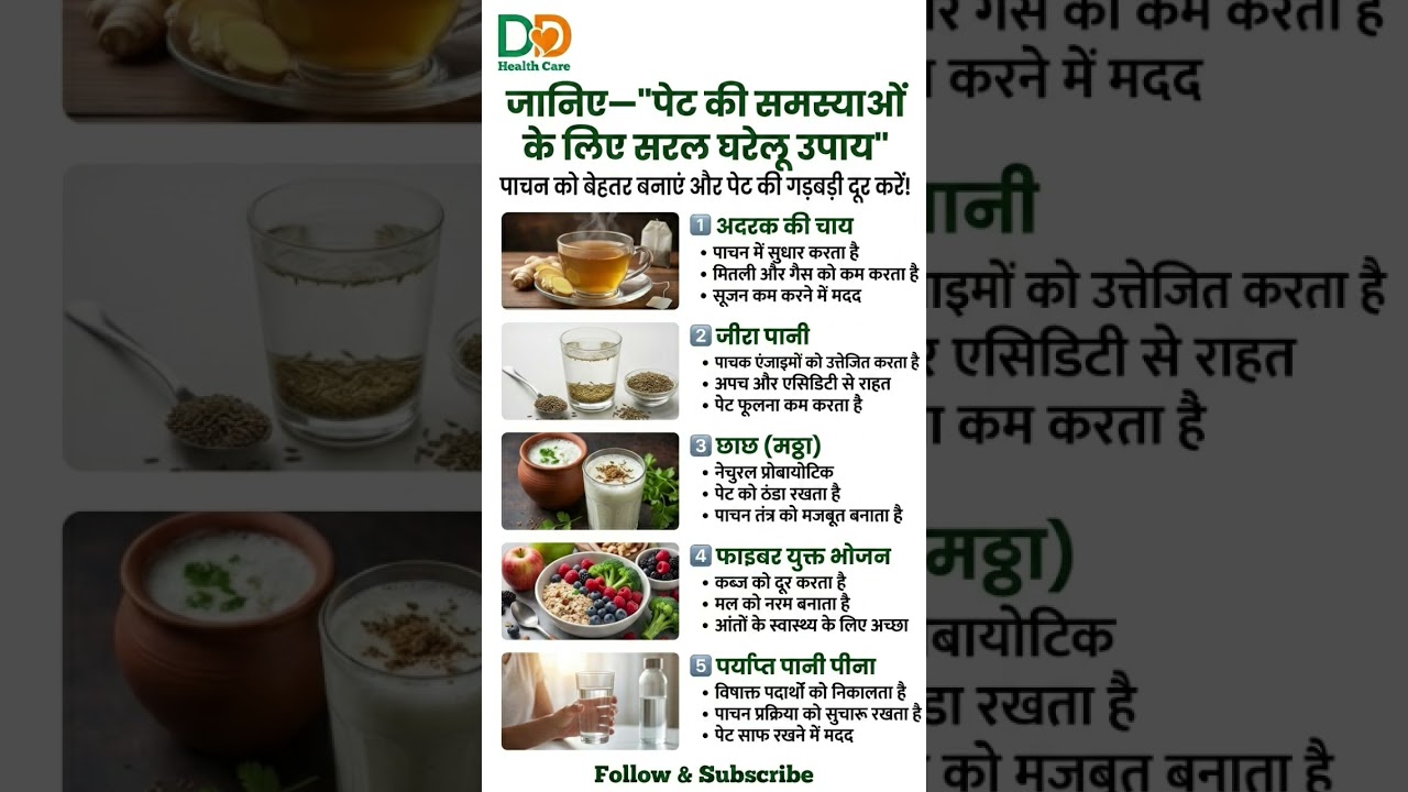 जानिए&mdash;पेट की समस्याओं के लिए सरल घरेलू उपाय