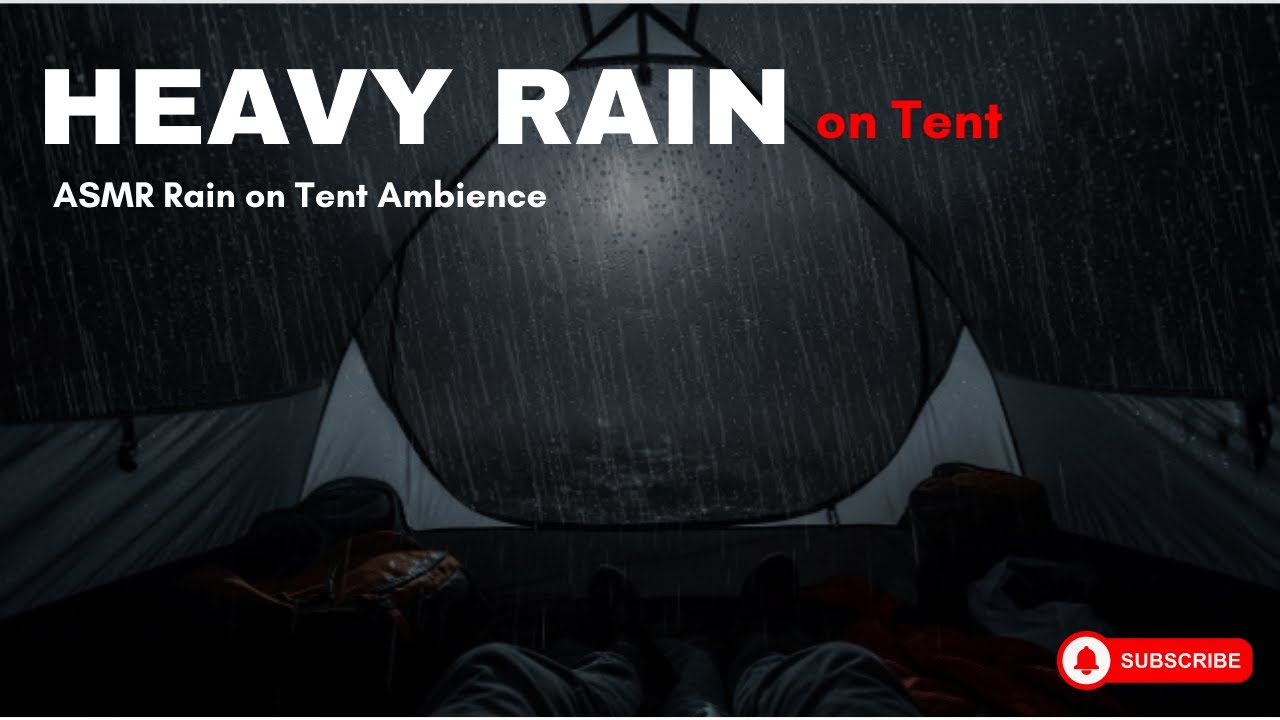 Peaceful Rain on Tent Canvas 🌧️ Black Screen for Total Relaxation