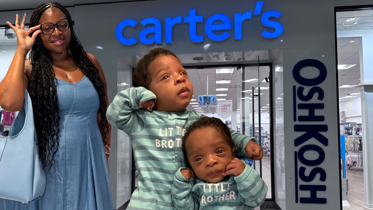 WINDOW SHOP WITH PEACH 🍑 AT CARTER’s FOR FALL AND WINTER CLOTHING FOR MY 7 MONTH OLD TWIN BABIES👶🏾👶🏾