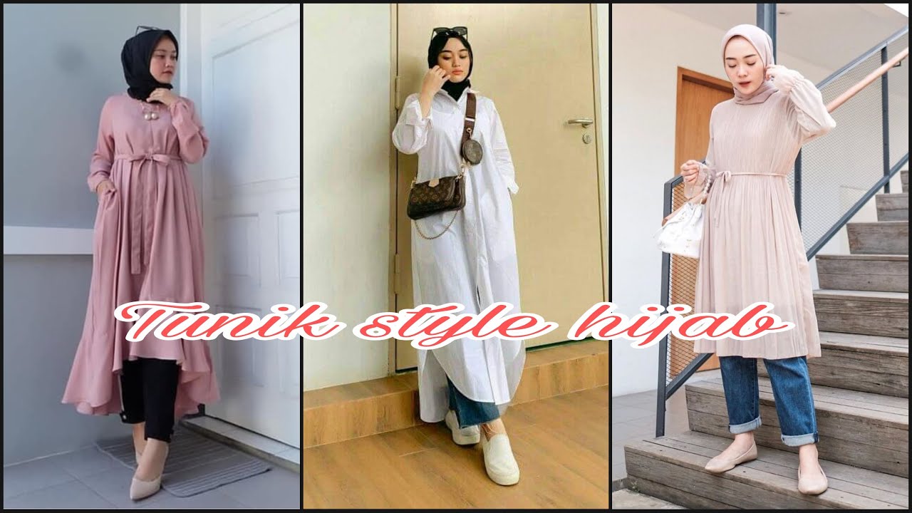 Tunik style hijab!! outfit wanita hijab