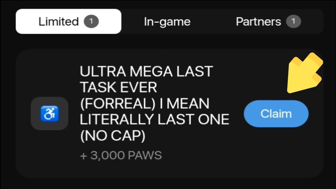 PAWS Airdrop FINAL Quest: Claim 7,000 PAWS Tokens Before It Ends!