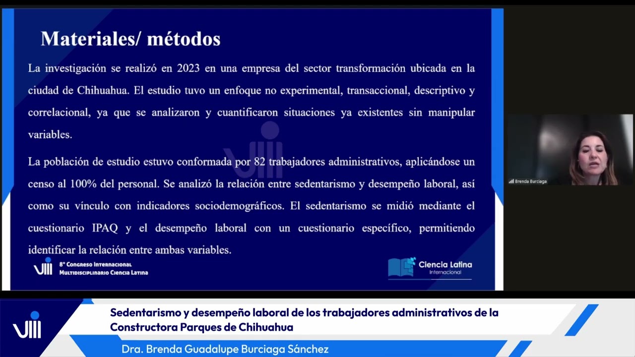 Sedentarismo y desempeño laboral de los trabajadores administrativos de la Constructora Parques