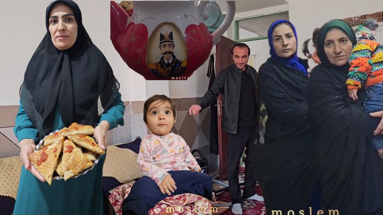 The pleasant life of a Moslem family: a warm embrace of a nomadic family