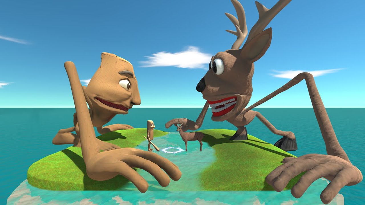 Brainrot Evolution Tung Tung Tung Sahur VS Cursed Deer 99 nights in ARBS