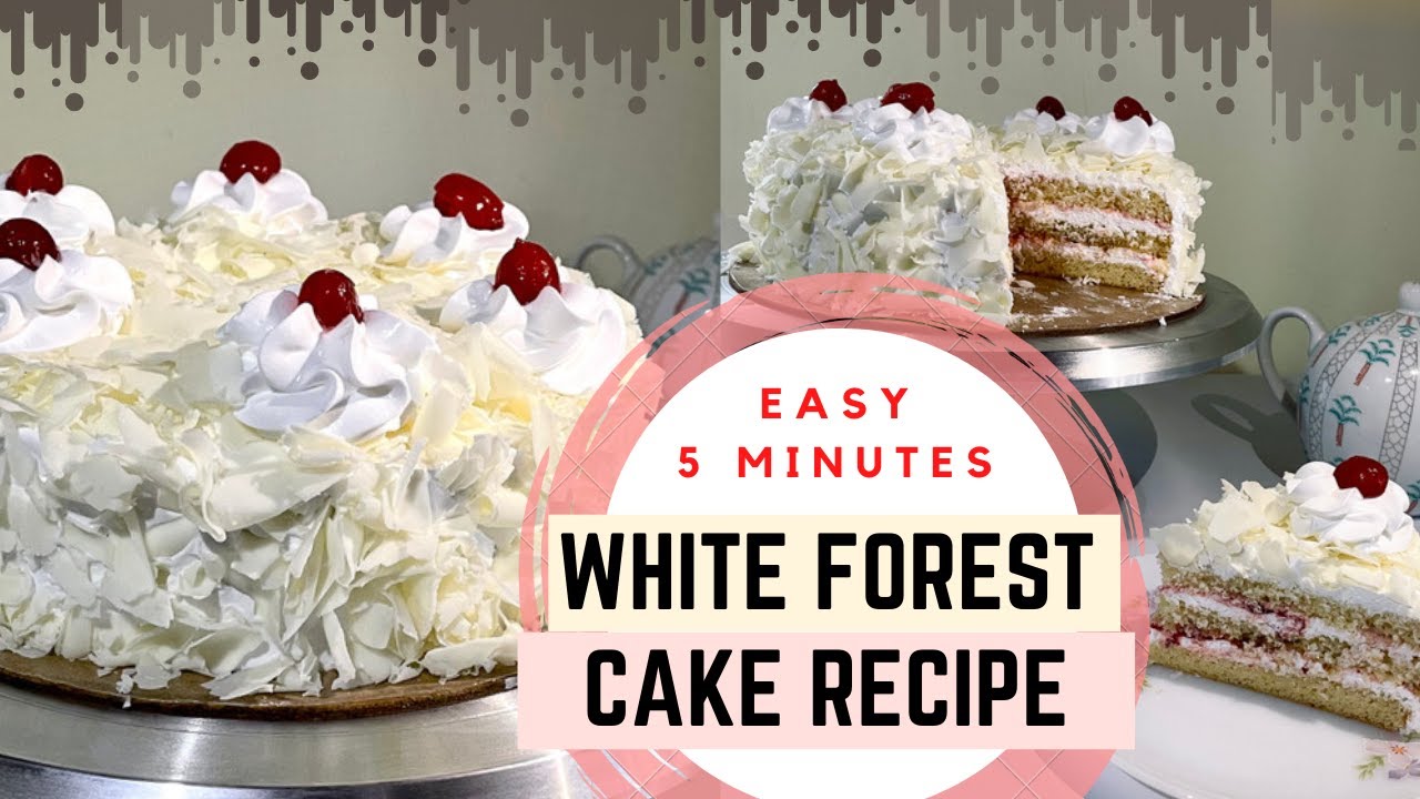 Easy White Forest Cake Recipe | എളുപ്പത്തിൽ WHITE FOREST CAKE | Homemade White Forest Pastry