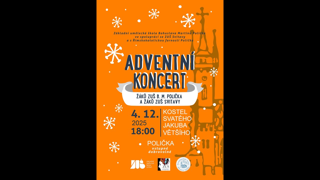 Adventní koncert ZUŠ B. Martinů Polička ve spolupráci se ZUŠ Svitavy
