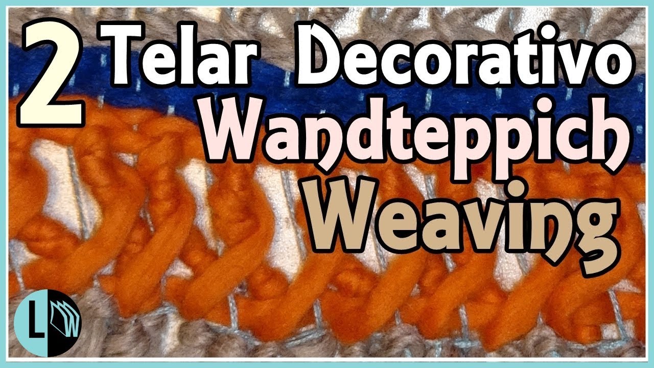 Telar Embarrilado entrelazado. Weaving Intertwined Stitch. Weben Verflochten Masche. Lana Wolle