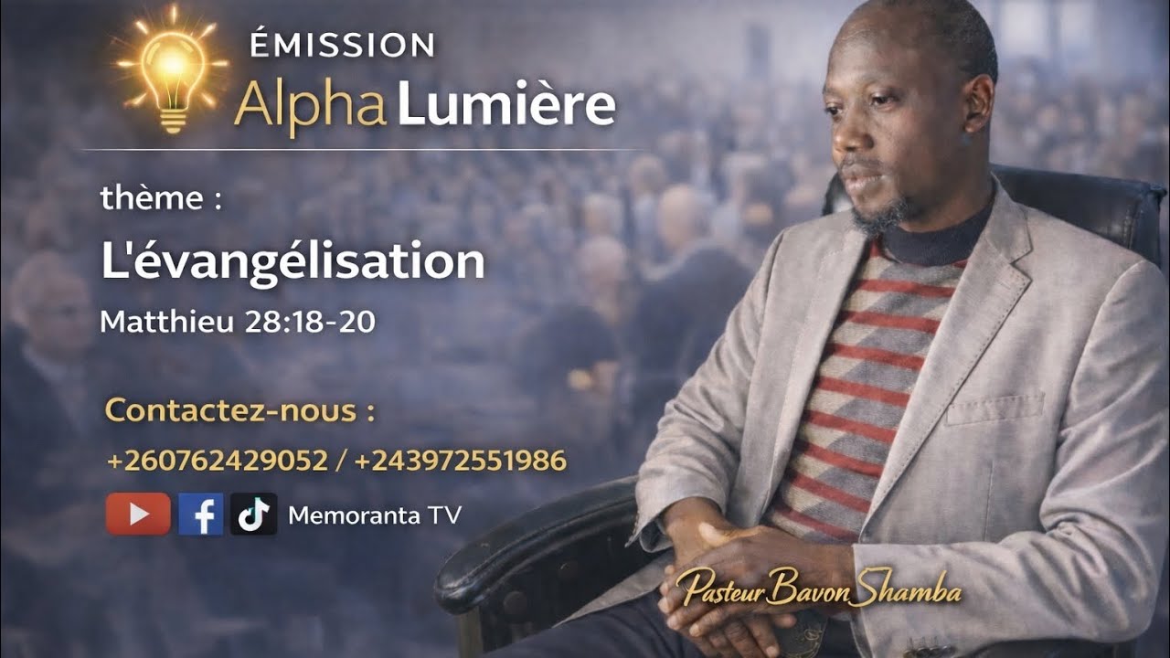 Pasteur Bavon Shamba _évangélisation_Emission Alpha Lumière