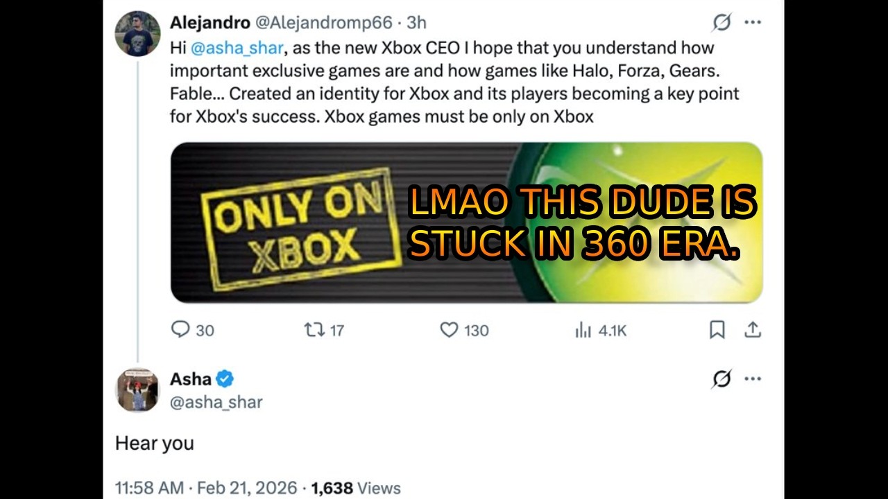 Xbox Fanboy Thinks Exclusives Are Coming Back Because New CEO Responds To Him. Xbox Is DEAD. WAKE UP