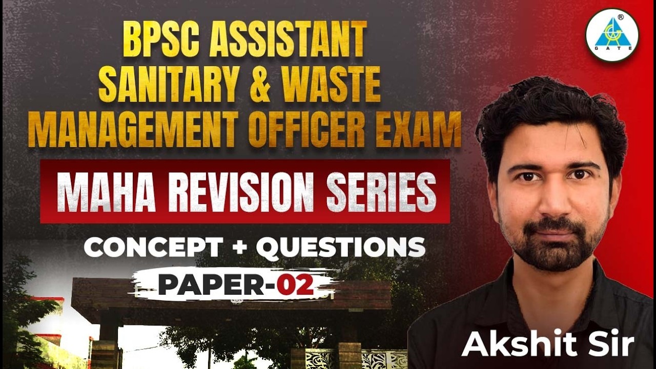 BPSC ASSISTANT SANITARY & WASTE MANAGEMENT OFFICER EXAM || MAHA REVISION SERIES CONCEPT+ QUESTIONS
