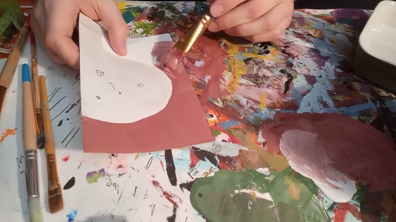 Three Paintings from Blindfolded Sketches | Paint with Me (Mixed Media)