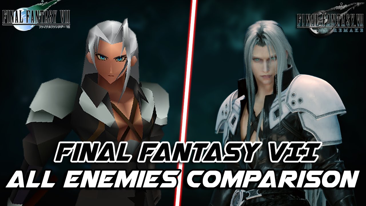 FINAL FANTASY VII REMAKE - ALL ENEMIES COMPARISON - ORIGINAL VS REMAKE