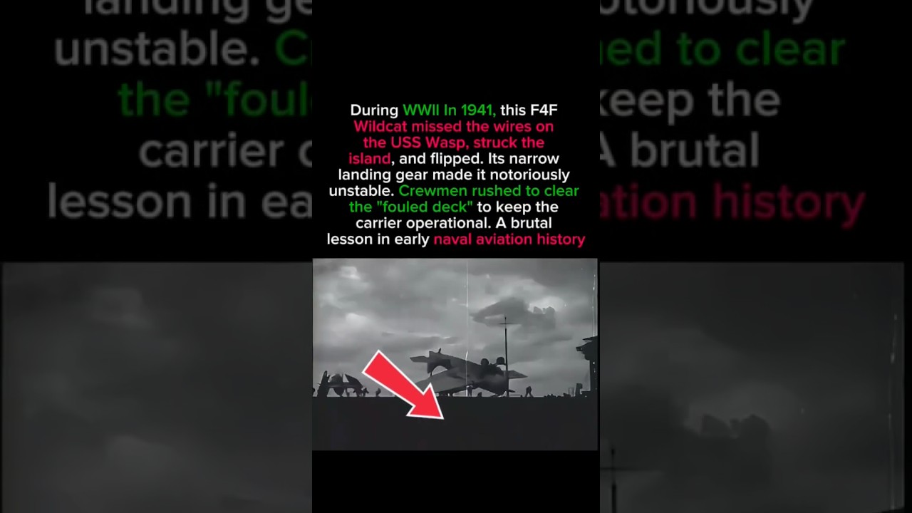 The Pilot's Nightmare: F4F Wildcat Carrier Crash #shorts