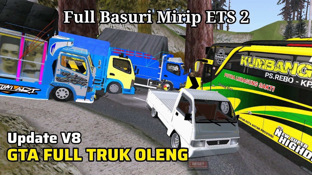 RILIS! GTA SA FULL MOD TRUK OLENG UPDATE V8 DILENGKAPI BASURI TERBARU