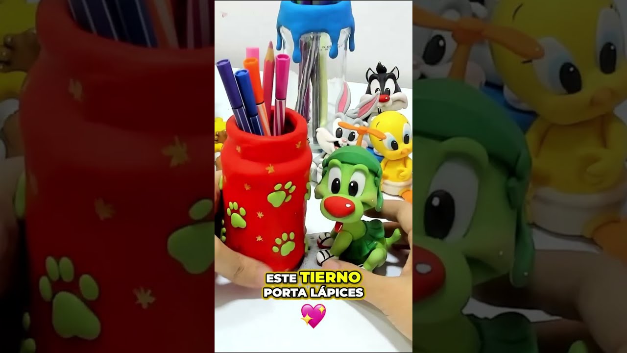 Cómo Hacer este Tierno Perrito Marciano Porta Lápiz con un Frasco Reciclado 🚀🐶
