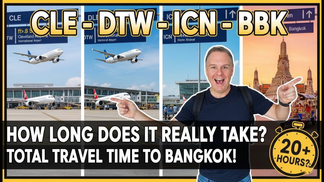 Finding How Long A Trip To Bangkok Takes From CLE - DTW - ICN - BKK