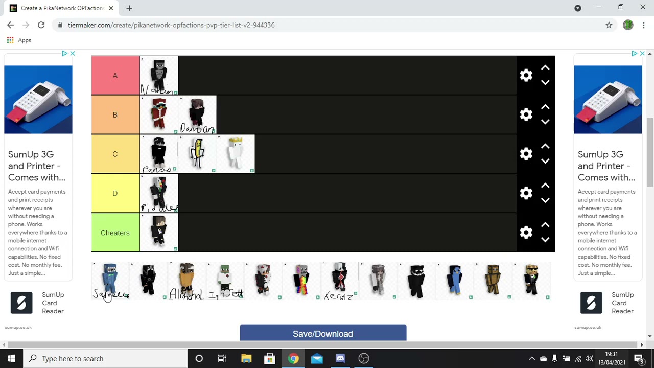 Pika Network OPFactions PvPer Tier v2 List W/LiquorHole **Uncut**