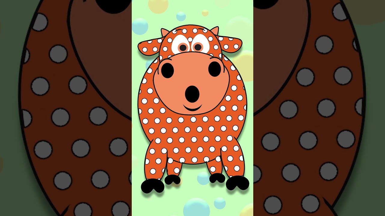 Shake Shake Shake! Pop! A Polka-Dot Moo Cow? #shorts @BabyBigMouth #learnenglish #farmanimals
