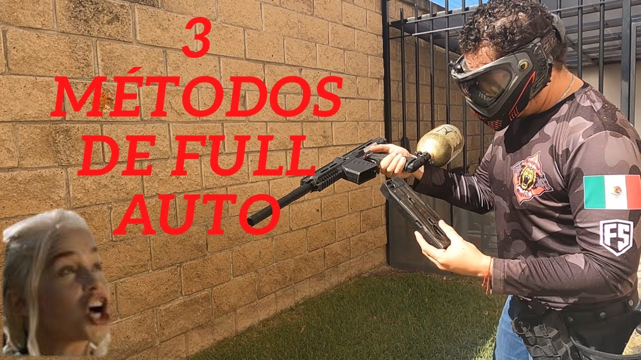 Emf100 full auto shooting test prueba 3 metodos paintball gotcha magfed planet eclipse mg100