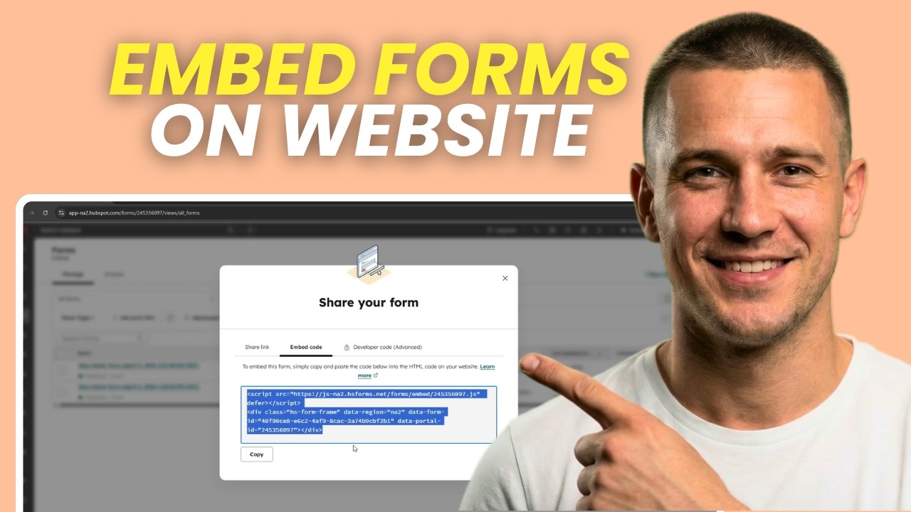 Как встроить формы на ваш сайт с помощью HubSpot CRM