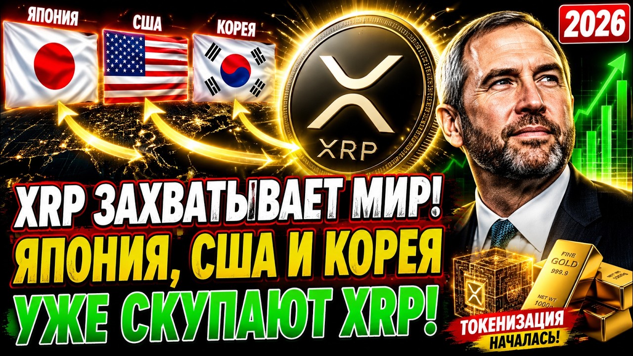 RIPPLE XRP ШОКИРОВАЛ ВЕСЬ МИР! ЯПОНИЯ США И КОРЕЯ УЖЕ СКУПАЮТ XRP! ТОКЕНИЗАЦИЯ НАЧАЛАСЬ 2026 ПРОГНОЗ