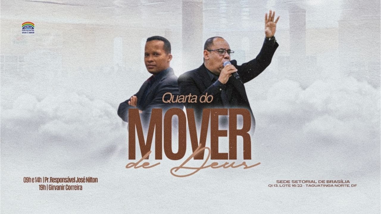 IPDA AO VIVO | Igreja Deus é Amor de Brasília/DF | Campanha 'Quarta do Mover de Deus'