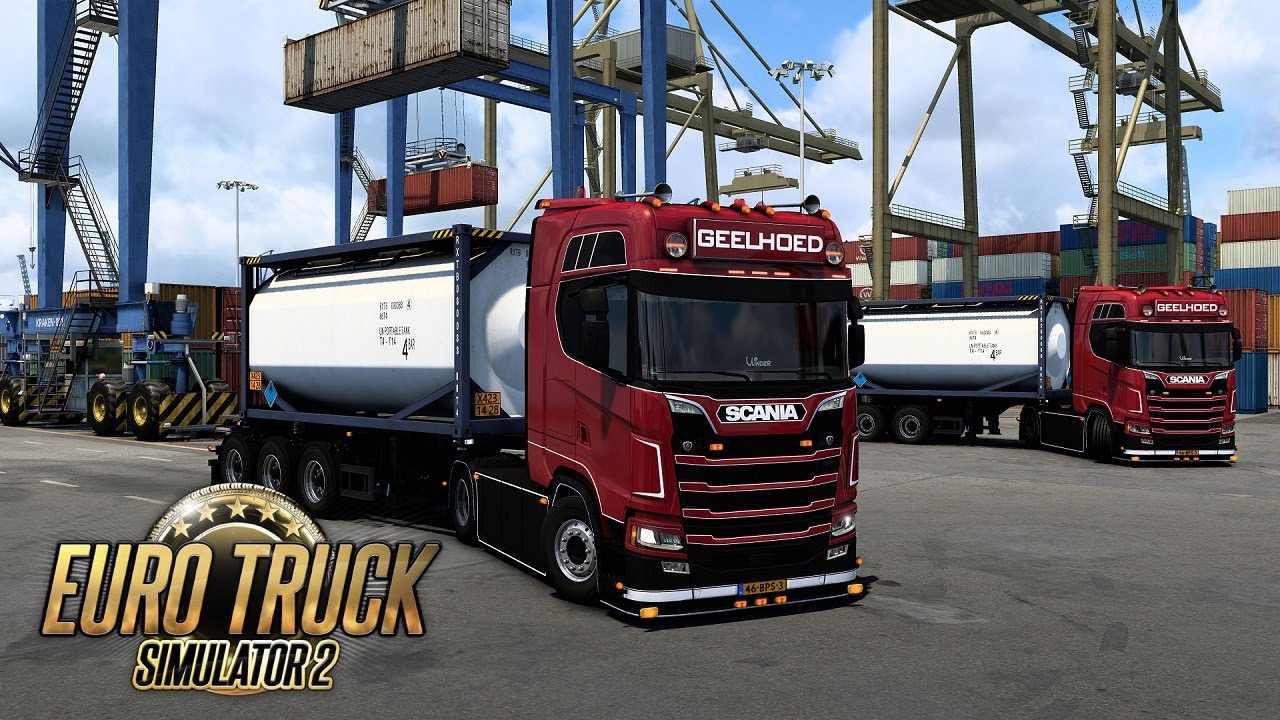 DE GROOTSTE CONTAINERHAVEN + DOOR DE BERGEN!? - Euro Truck Simulator 2 {G29}