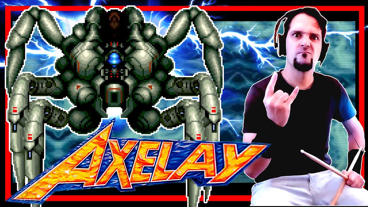 AXELAY (SNES) - Spider Boss Theme | Drum Cover【アクスレイBGM】