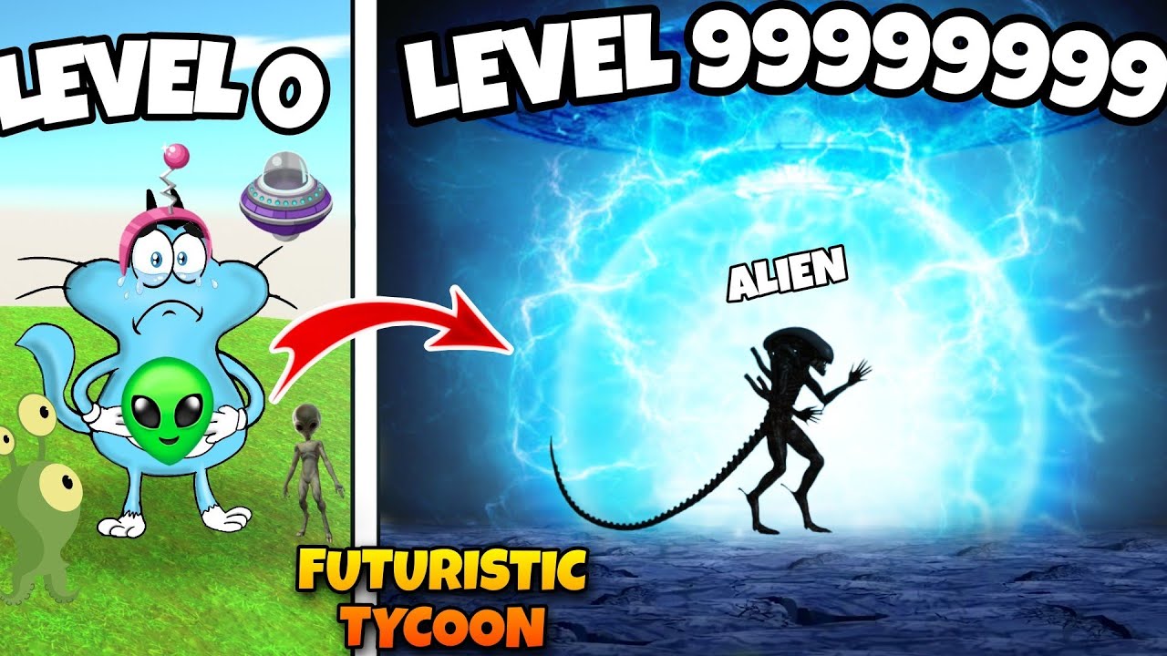 Roblox Oggy Became Universe Dangerous Alien in Futuristic Tycoon | Roblox Tycoon | Oggy Game