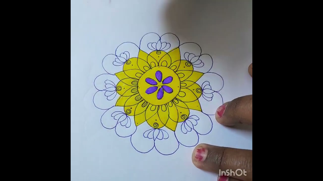 3×1 - | Simple Easy and Beautiful Festival Kolam | Zest Of Raji | #shorts #shortstrending  #rangoli