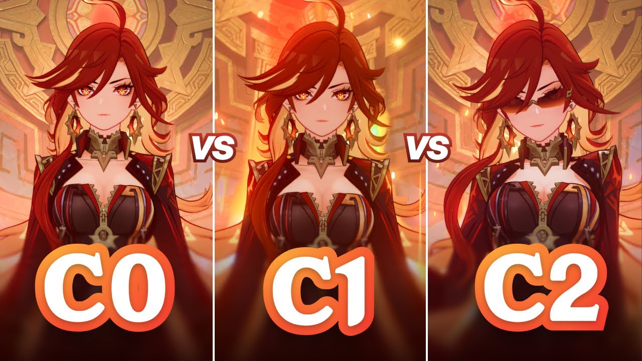 Mavuika C0 vs C1 vs C2 - Constellations DMG Comparison & Analysis | Worth it?