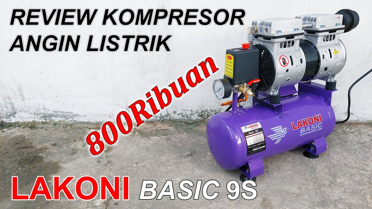 Review Kompresor Angin Listrik Oiless Lakoni Basic 9S